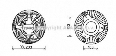 AVA QUALITY COOLING mec252 -  Сцепление, вентилятор радиатора